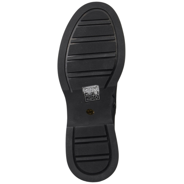 Czarne eleganckie botki damskie Filippo DBT7357/25 BK skórzane ocieplone