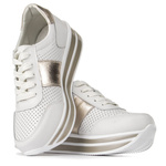 Sneakersy damskie Filippo DP1414/22 WH/GO