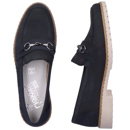 Mokasyny damskie Rieker 51860-14 blue