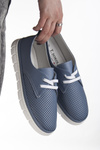 Niebieskie półbuty ażurowe damskie T. SOKOLSKI W25-645 blue skórzane