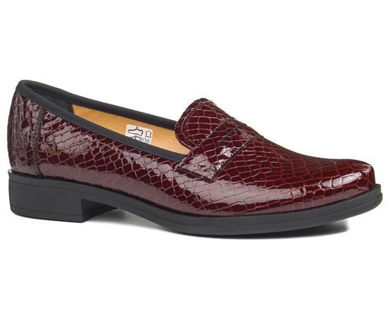 Loafersy Góral 1494 lizard bordo
