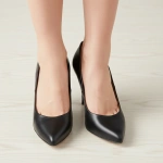 Skórzane szpilki Prestige 2107 K-lico czarne polska produkcja