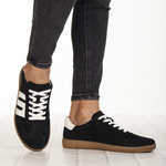 Czarne sneakersy sportowe damskie Filippo DP7492/25 BK skórzane