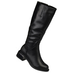 Kozaki damskie skórzane D&A by S.Barski CR52-110 black czarne