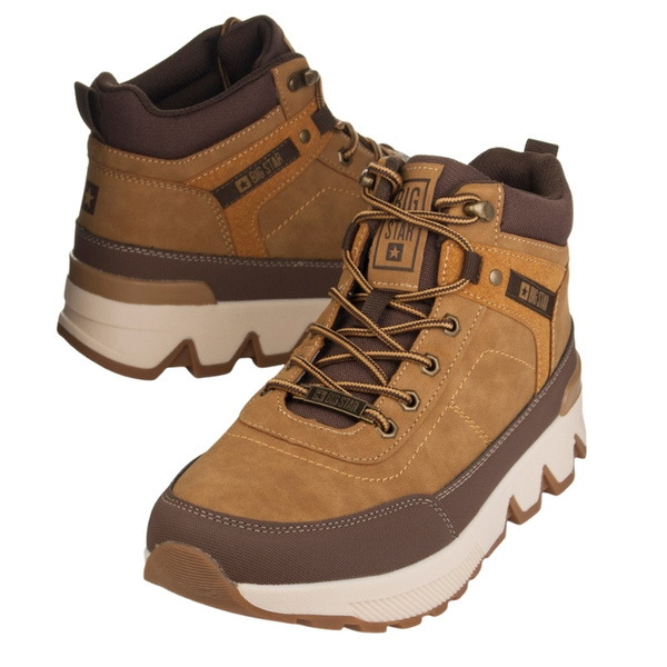 Trapery męskie Big Star SS174251 camel ciepłe trekkingi zimowe