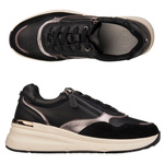 Czarne sneakersy na platformie damskie Filippo DP7105/25 BK skórzane