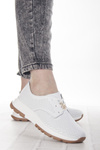 Białe sneakersy ażurowe damskie Artiker 54C1810 white skórzane