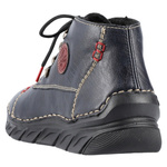 Granatowe Botki trzewiki damskie Rieker 55002-14 ciepłe zimowe