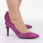 Szpilki damskie Prestige 2217 purpura zamsz