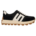Czarne sneakersy na platformie damskie Filippo DP6743/25 BK skórzane