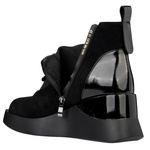 Zamszowe Botki damskie na koturnie D&A S.Barski MR52-106 czarne