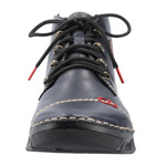 Granatowe Botki trzewiki damskie Rieker 55002-14 ciepłe zimowe