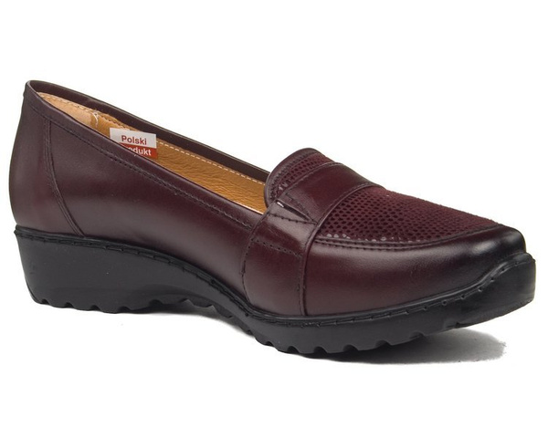 Półbuty Axel 1889 rubin+stretch 15 bordo