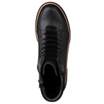 Czarne Botki na platformie damskie Filippo DBT7128/25 BK skórzane