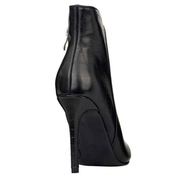 Botki na szpilce Venezia V428-00678-14BLA czarne skórzane wysokie