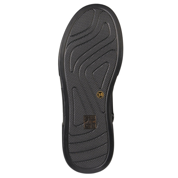 Czarne Botki na platformie damskie Filippo DBT7128/25 BK skórzane