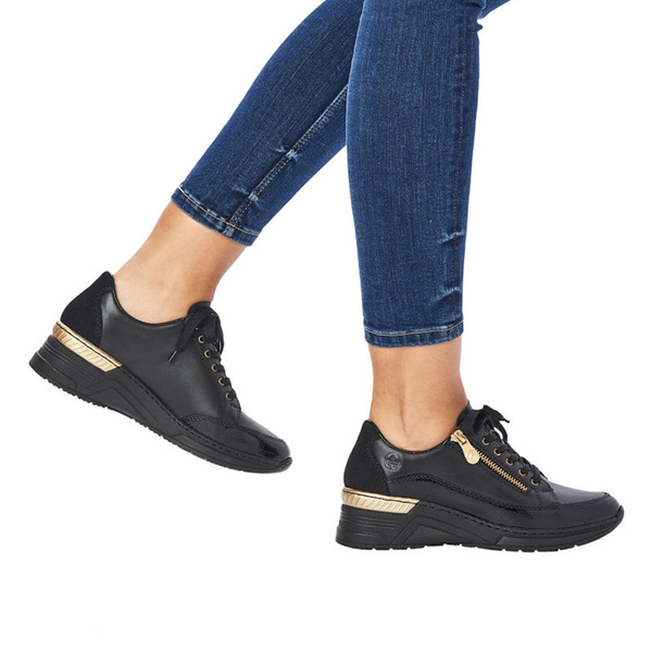 Półbuty damskie Rieker N4330-00 black
