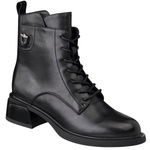 Skórzane trzewiki damskie Filippo DBT7369/25 BK czarne ocieplone