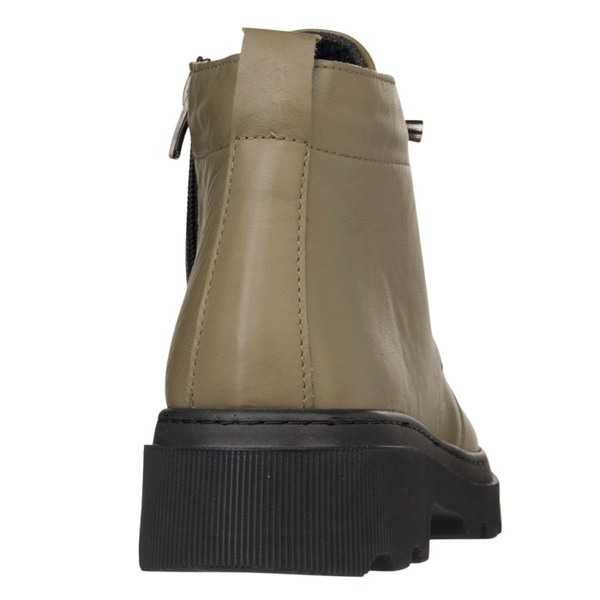 Skórzane Trzewiki T.Sokolski OG 2896 Khaki zielone gruba podeszwa