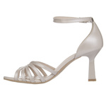 Perłowe sandałki damskie skórzane Kotyl 4369 perłowy lico taneczne