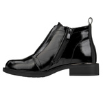 Eleganckie Botki lakierowane S.Barski HY52-506 czarne ocieplone