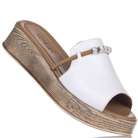 Klapki damskie Venezia 433R1 white białe