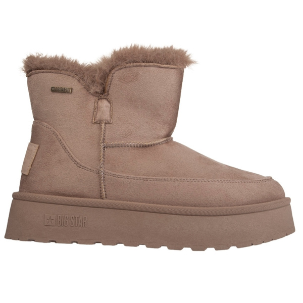 Śniegowce damskie mukluki Big Star SS274117 beżowe ciepłe z futerkiem