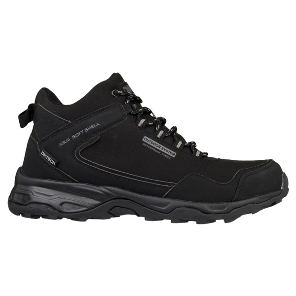 Zimowe buty trekkingowe DK 1029-P SAURON czarne wysokie ocieplone polarem