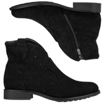 Botki kowbojki zamszowe damskie S.Barski HY52-532 czarne