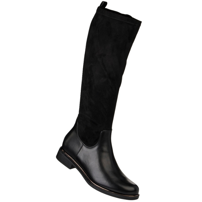 Czarne Kozaki damskie na obcasie damskie Filippo DKZ7332/25 BK ocieplone