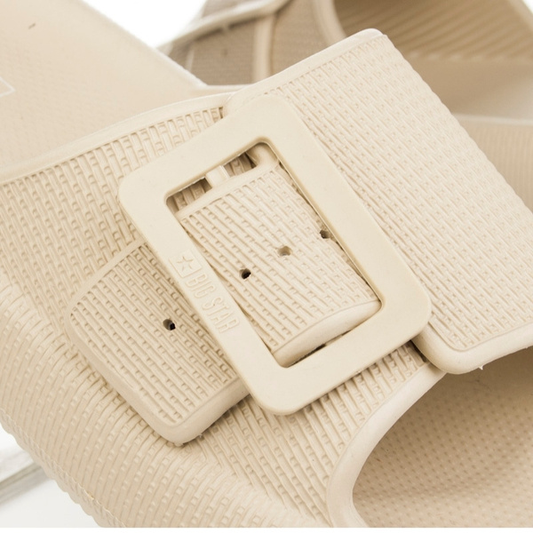 Damskie Klapki na platformie Big Star RR274A582 beżowe eva lekkie