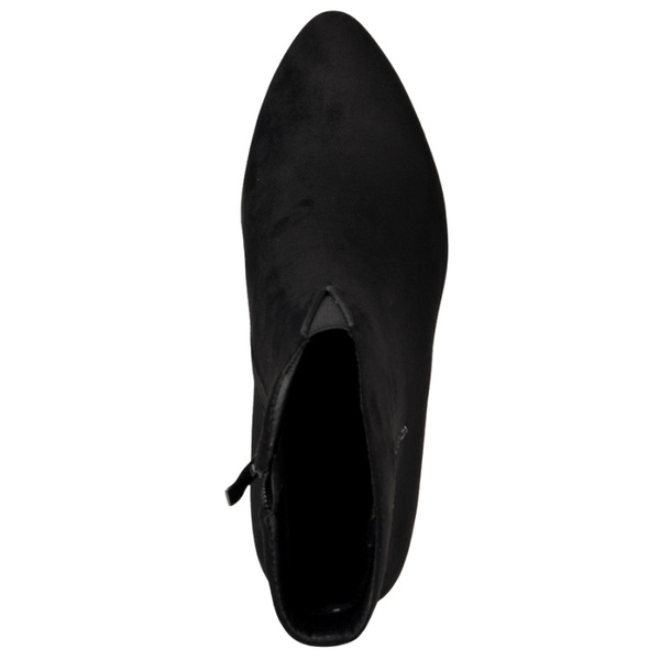 Zamszowe Botki damskie D&A S.Barski MR52-131 czarne ocieplone