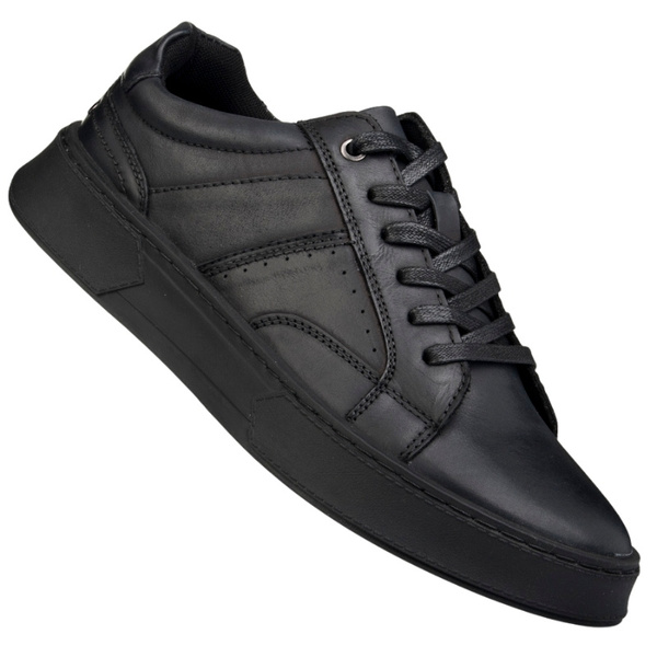 Skórzane sneakersy męskie T.Sokolski SHI J25-06 BLK czarne wiązane