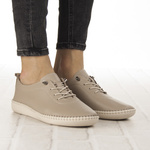 Beżowe półbuty skórzane T. Sokolski 2023 vizon wiązane buty damskie