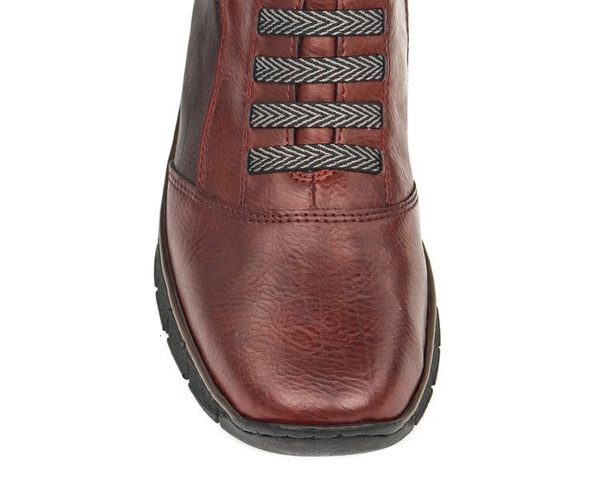 Botki damskie Rieker 53774-35 red bordo