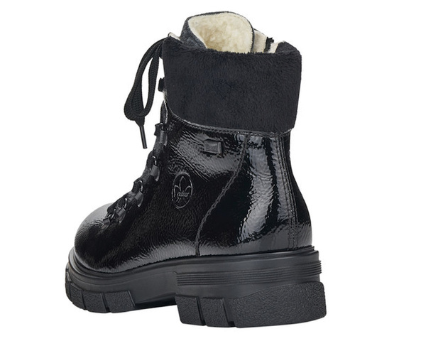 Botki damskie Rieker Z9132-00 black lakier