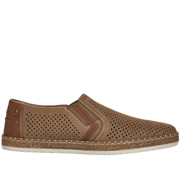 Mokasyny ażurowe Rieker B5297-64 beige