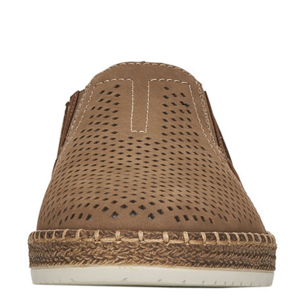 Mokasyny ażurowe Rieker B5297-64 beige