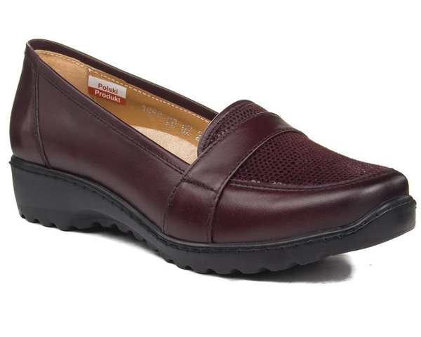 Półbuty Axel 1889 rubin+stretch 15 bordo