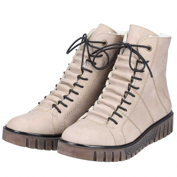 Trzewiki damskie Rieker Y3420-60 beige beż