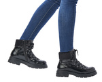 Botki damskie Rieker Z9132-00 black lakier